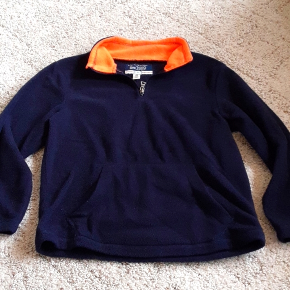 2/$12 or 5/$25 fleece sweatshirt, navy blue